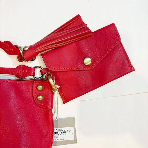 NWT Isabelle Fiore Bombay Tote Bag shoulder Bag Red Leather $325.00 - Picture 4 of 10